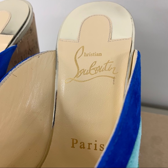 Christian Louboutin- Suede Leather Mules - Picture 4 of 7